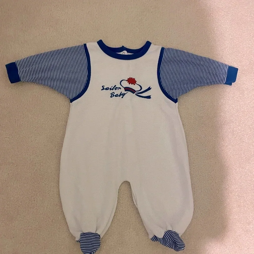 Vintage Gerber sailor baby onsie-large EUC